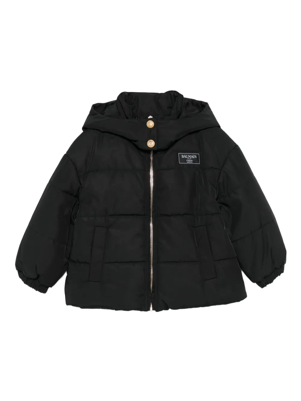 Balmain Kids hooded puffer jacket | Black | Image 1