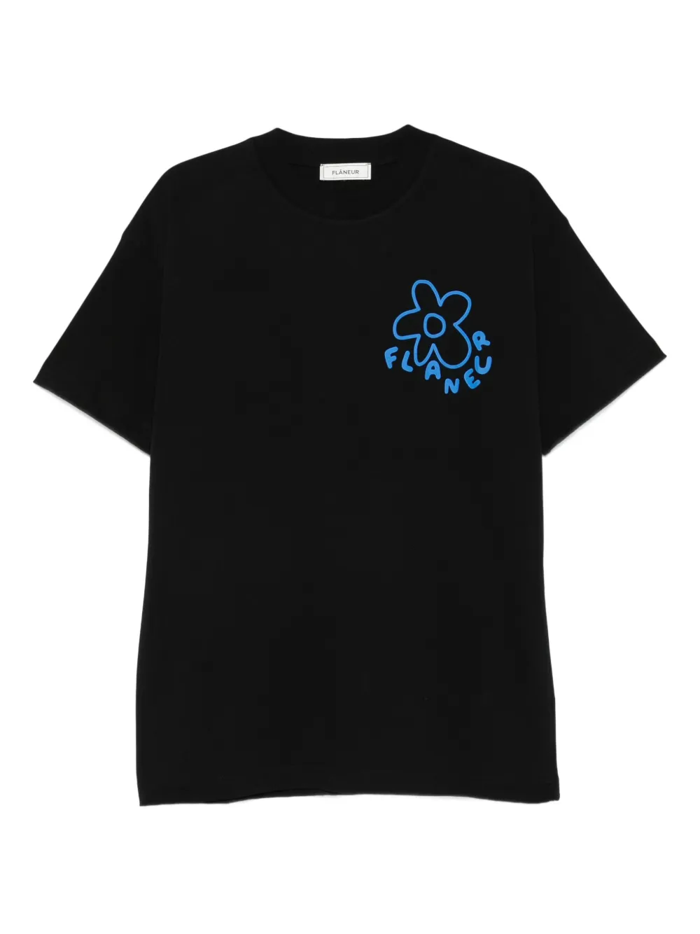 flower-print T-shirt