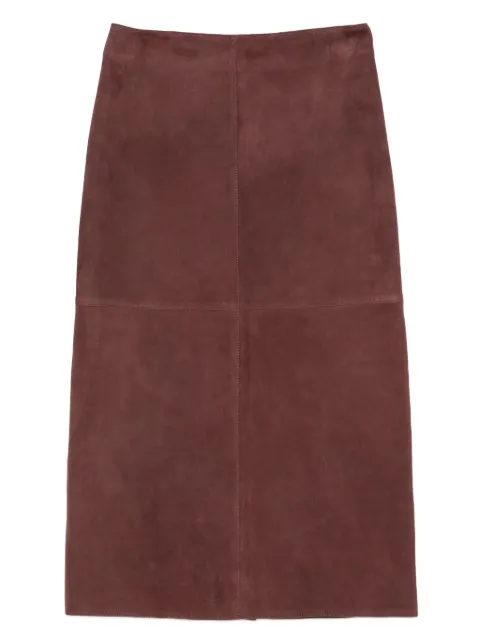 Weekend Max Mara falda recta de gamuza