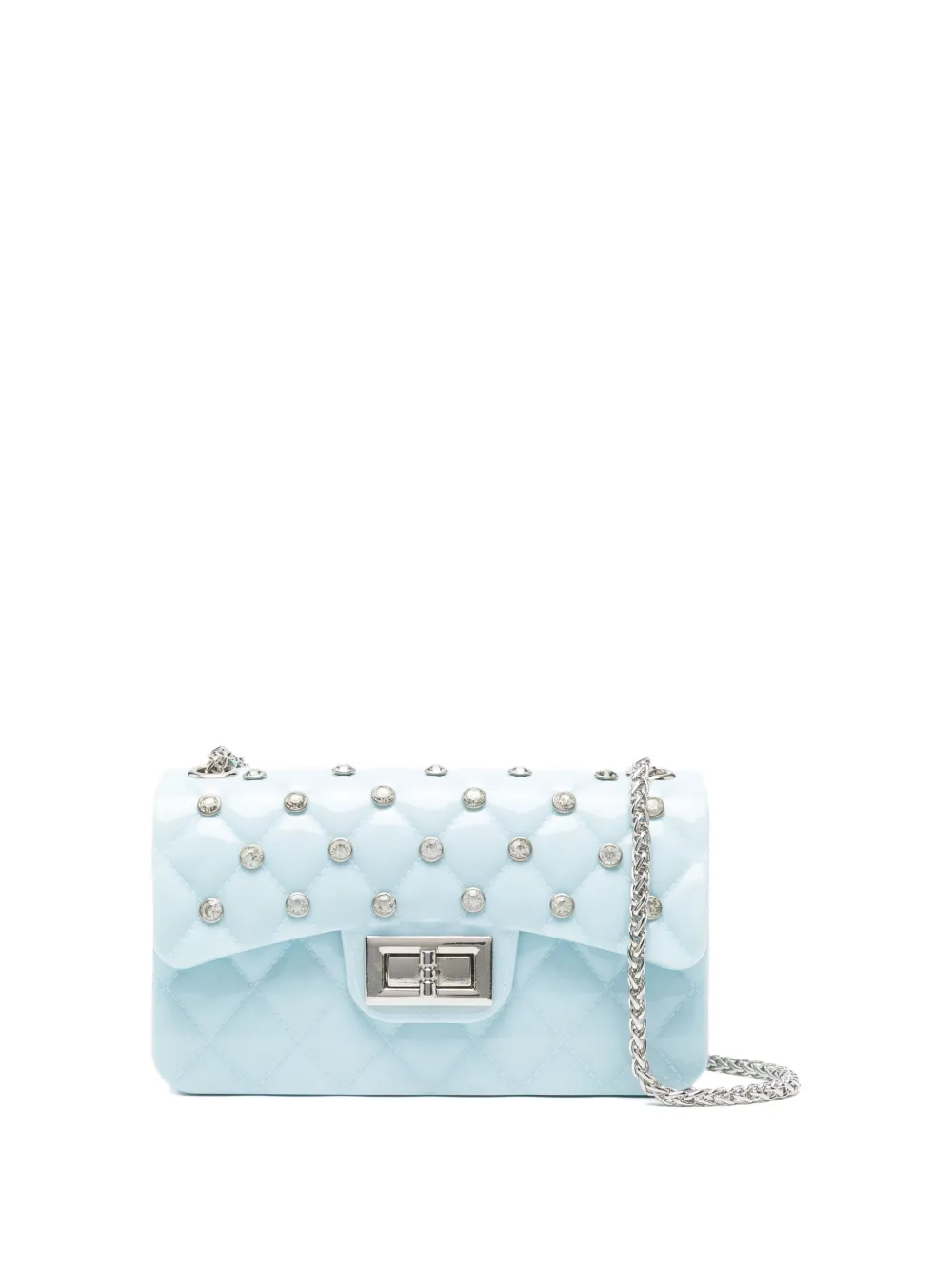 Monnalisa quilted studded shoulder bag - ブルー Monnalisa quilted studded shoulder bag - ブルー