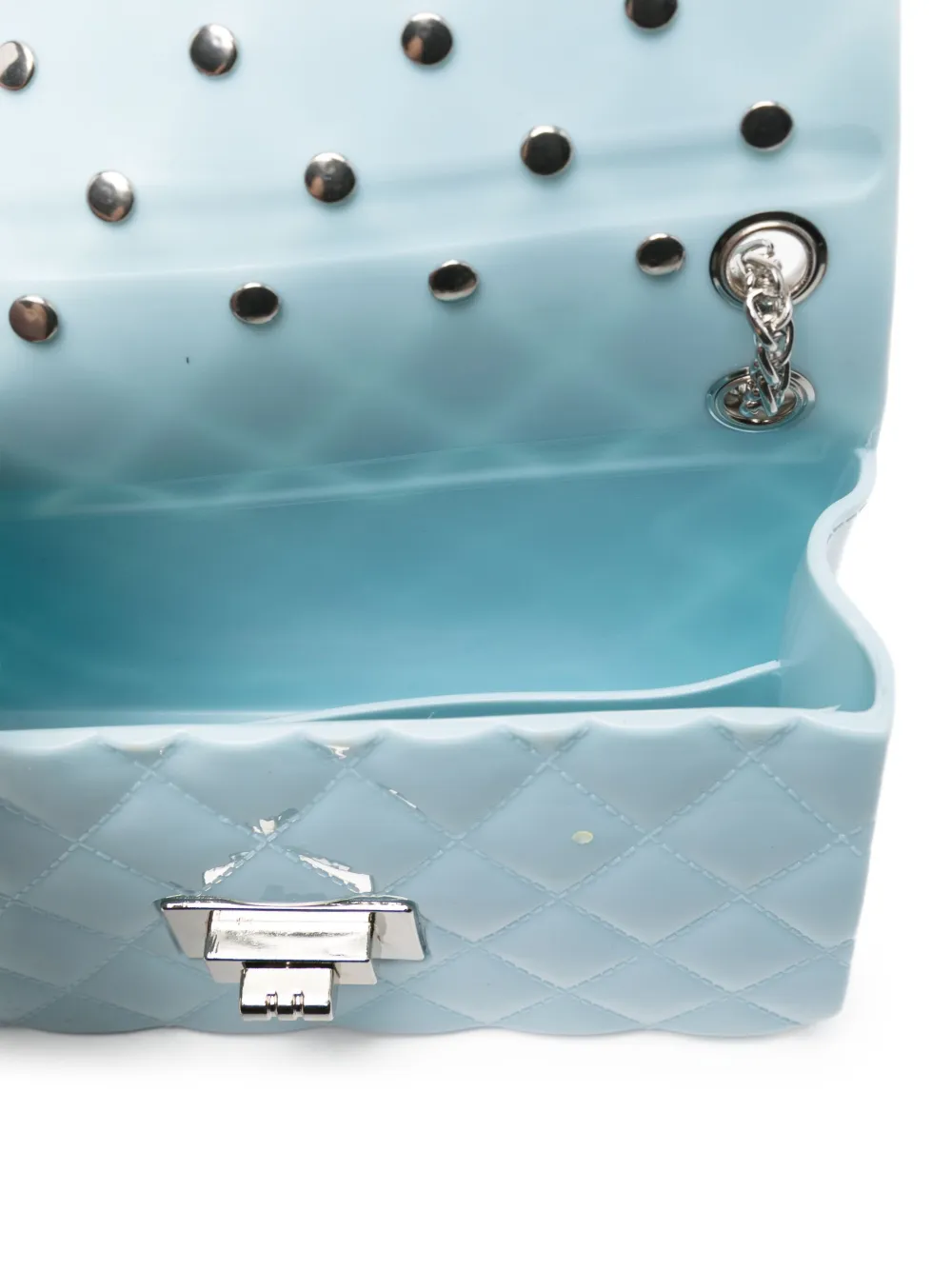 Monnalisa quilted studded shoulder bag Blauw