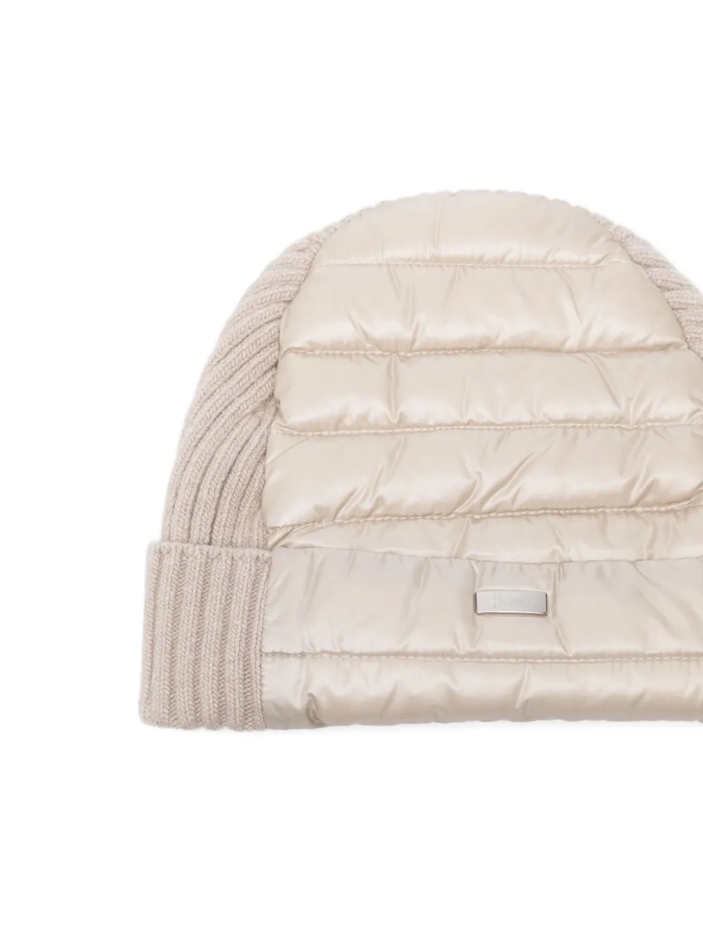 Herno Kids ultralight panelled beanie Beige