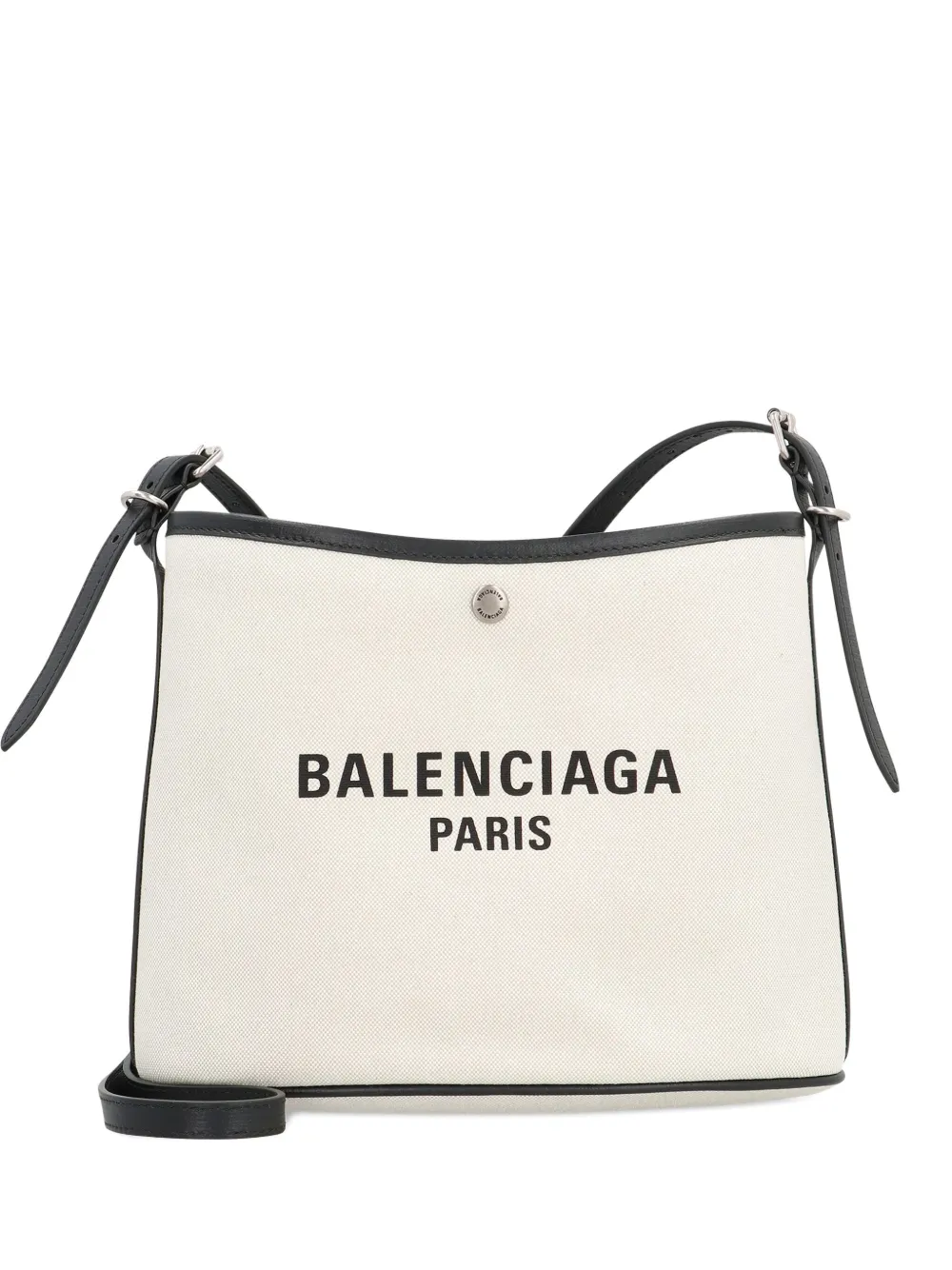 Balenciaga logo leather-trimmed shoulder bag | White | Image 1