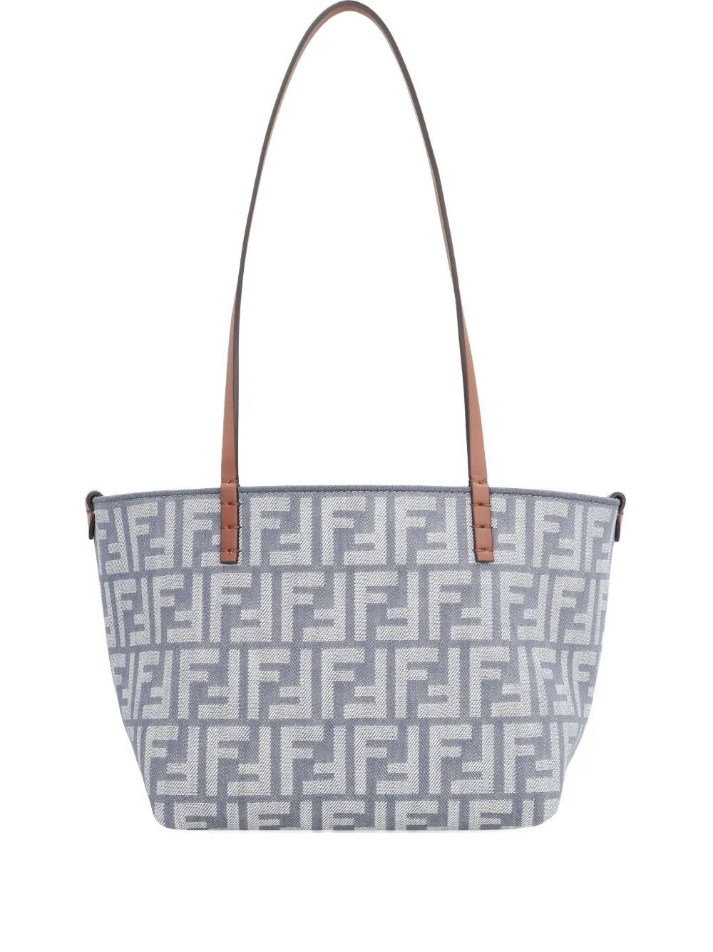 FENDI small Roll FF-logo leather-handle tote bag | Blue | Image 1