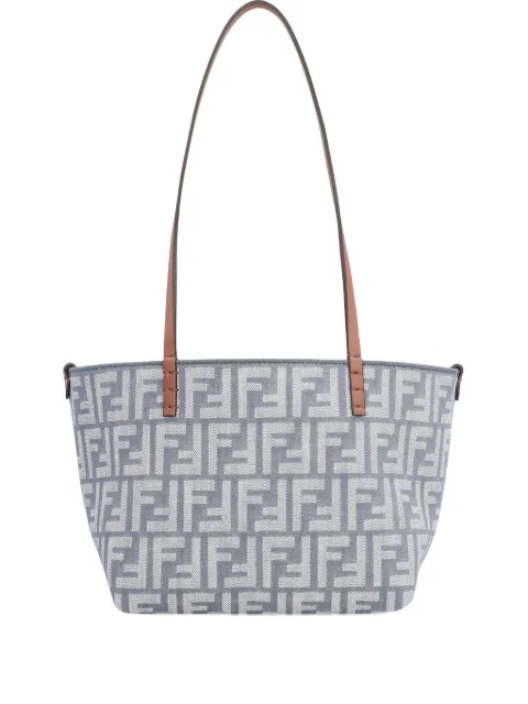 FENDI small Roll FF-logo leather-handle tote bag