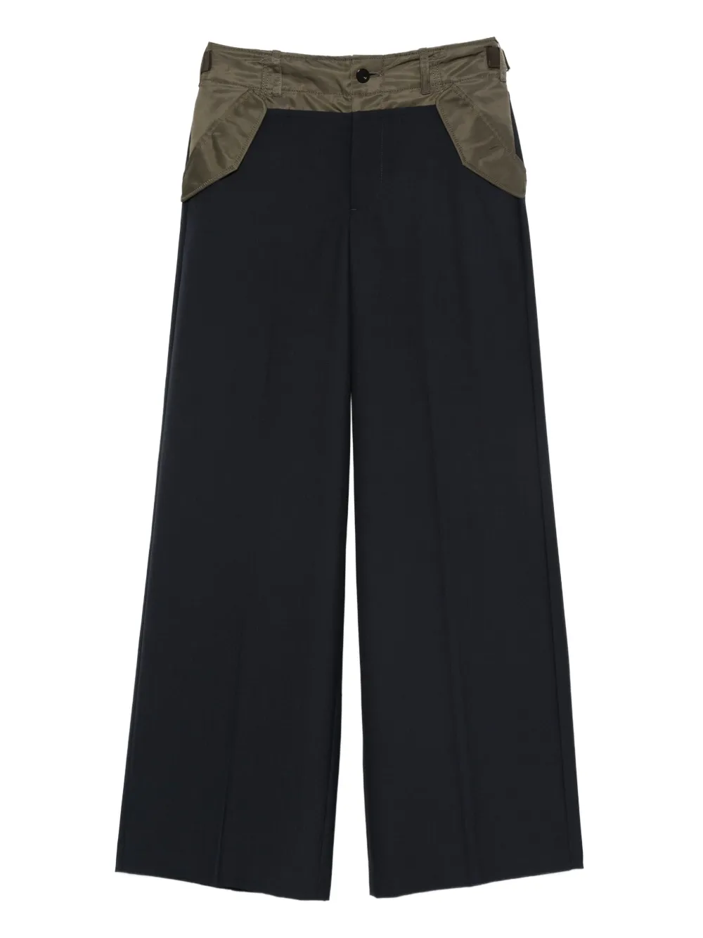 Sacai panelled trousers Blauw