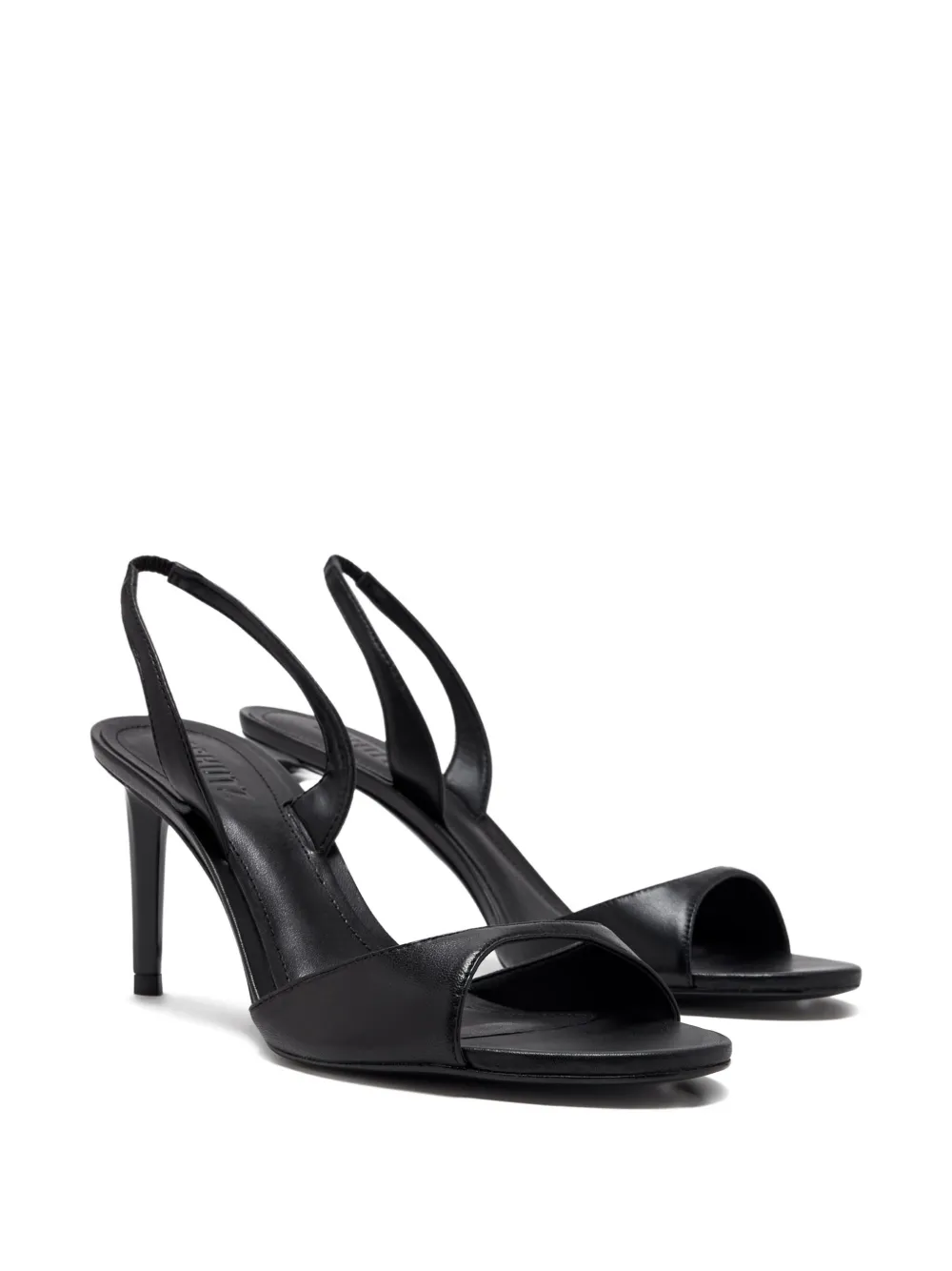 Schutz 80 mm Scarlett slingback sandalen met open neus Zwart