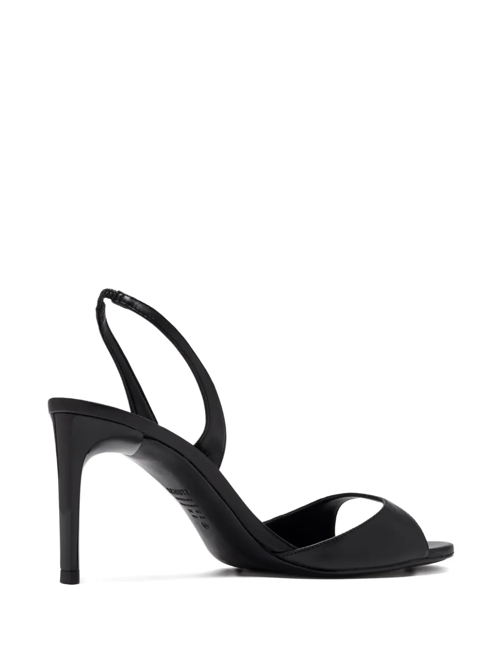 Schutz 80 mm Scarlett slingback sandalen met open neus Zwart