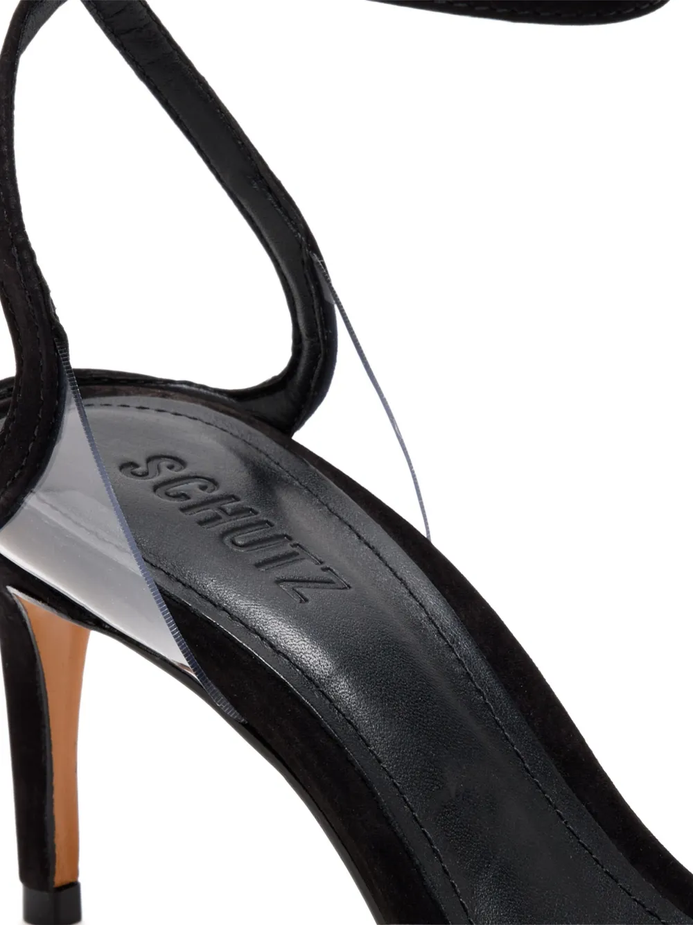 Schutz 50mm Prya ankle-strap suede sandals Black