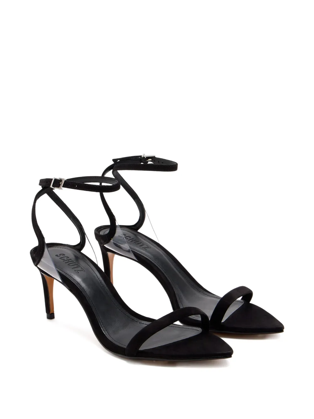 Schutz 50mm Prya ankle-strap suede sandals Black