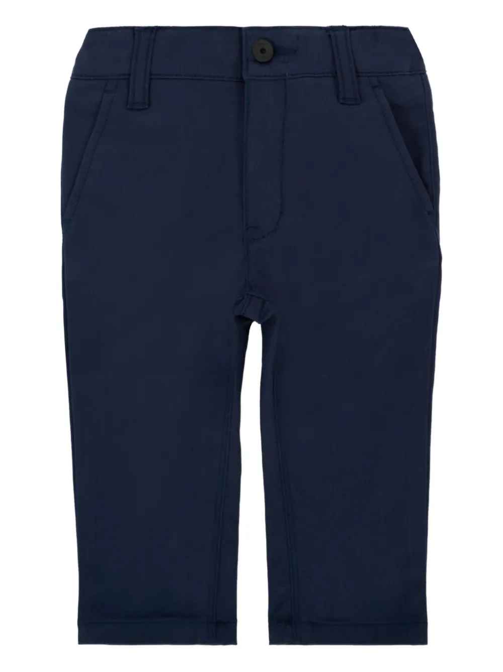 BOSS Kidswear cotton-blend trousers Blauw