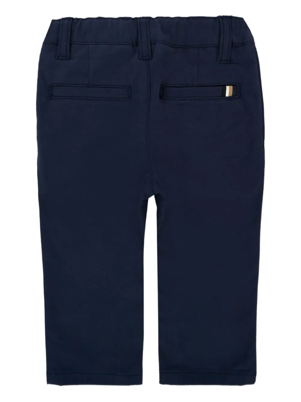BOSS Kidswear cotton-blend trousers Blauw