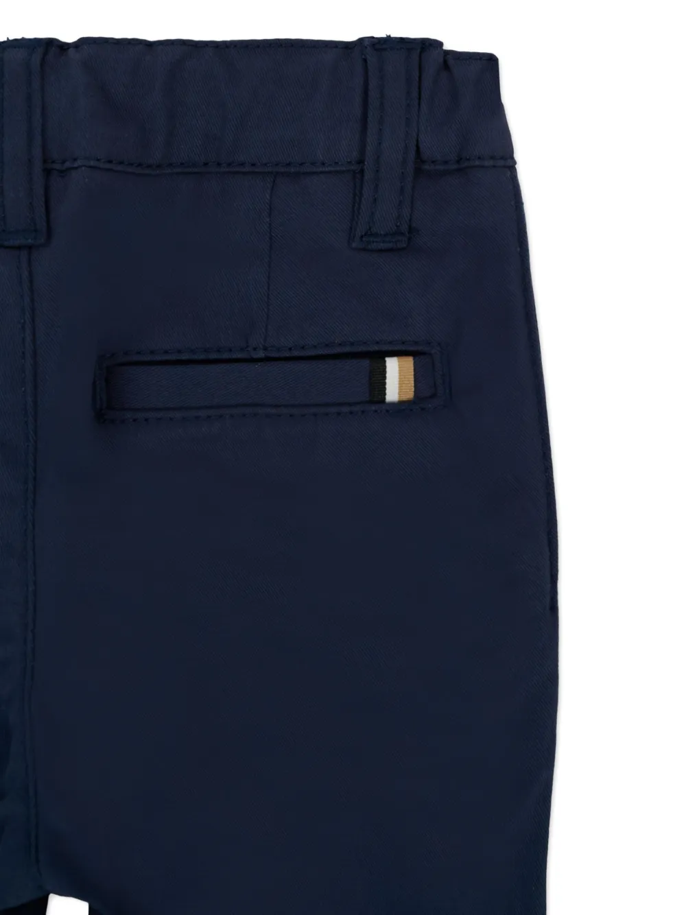 BOSS Kidswear cotton-blend trousers Blauw