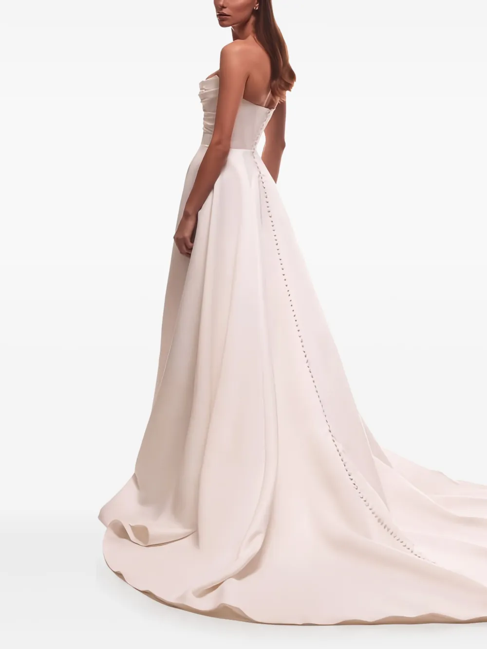 Milla Nova draped embellished-bodice asymmetric bridal dress | Bridal Dresses | Image 2