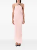 The Attico halter-neck clasp maxi dress - Pink
