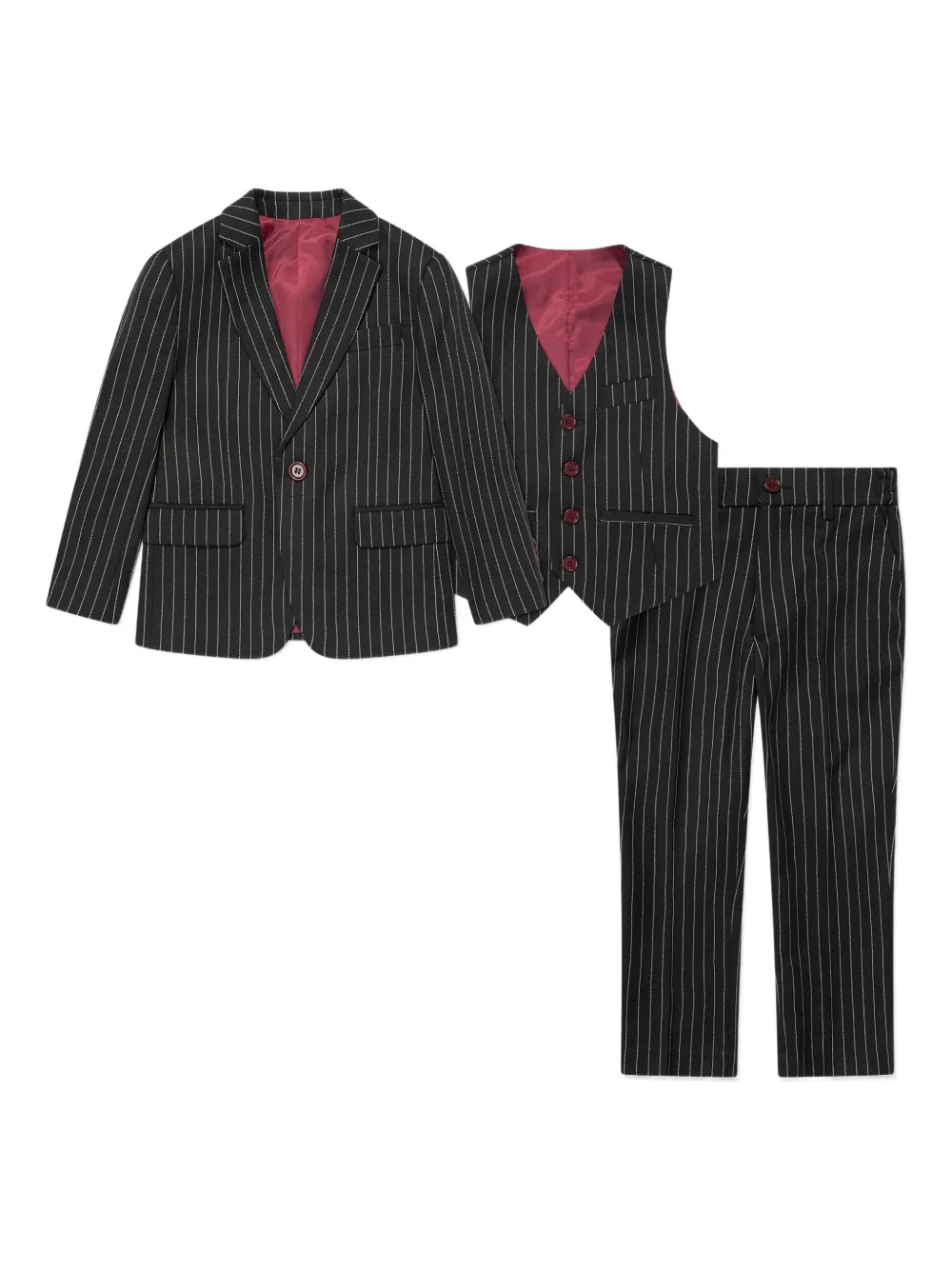 SUITLAB KIDS pinstripe suit - ブラック SUITLAB KIDS pinstripe suit - ブラック