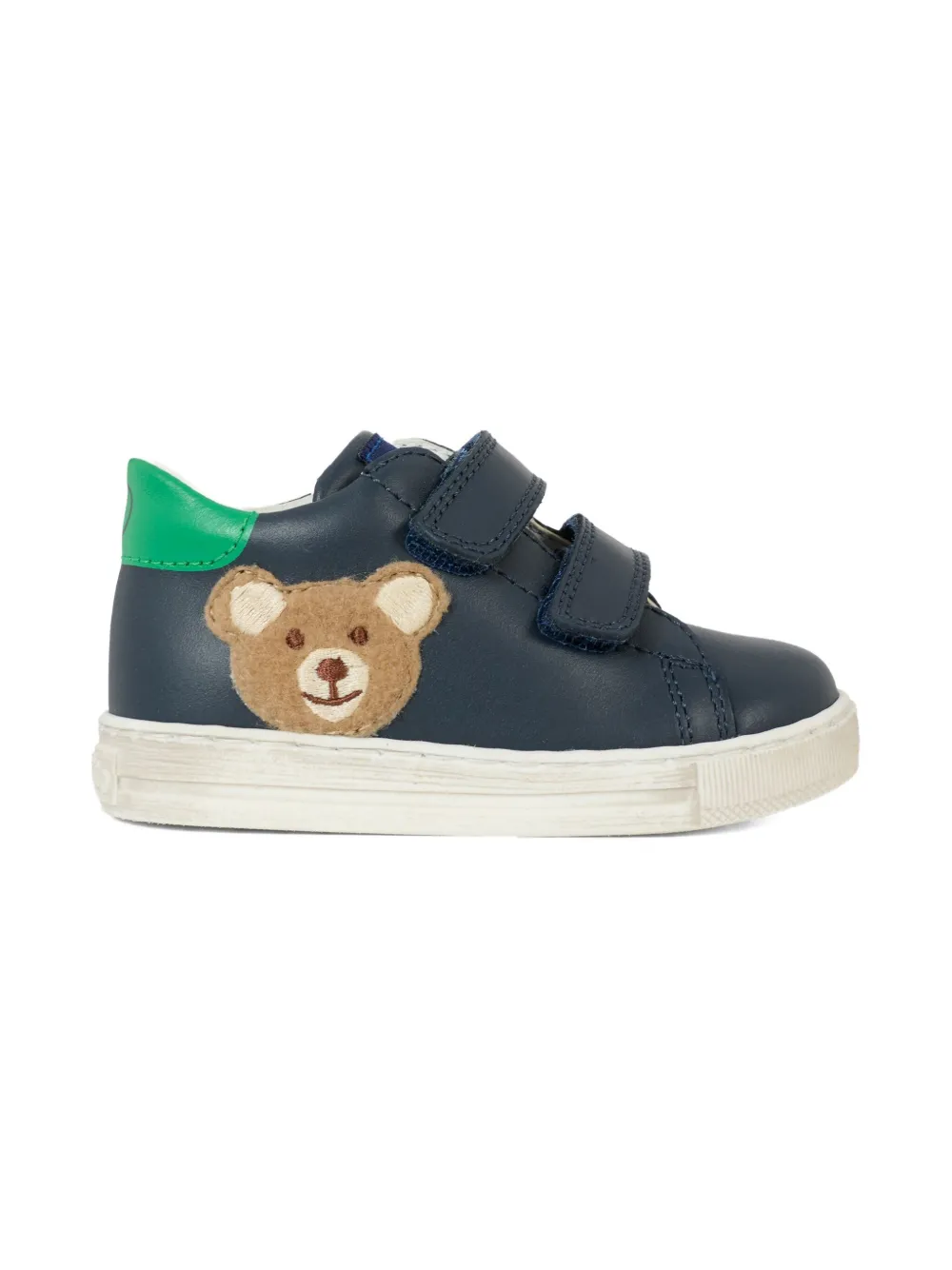 Falcotto teddy-embellished double-strap sneakers Blauw