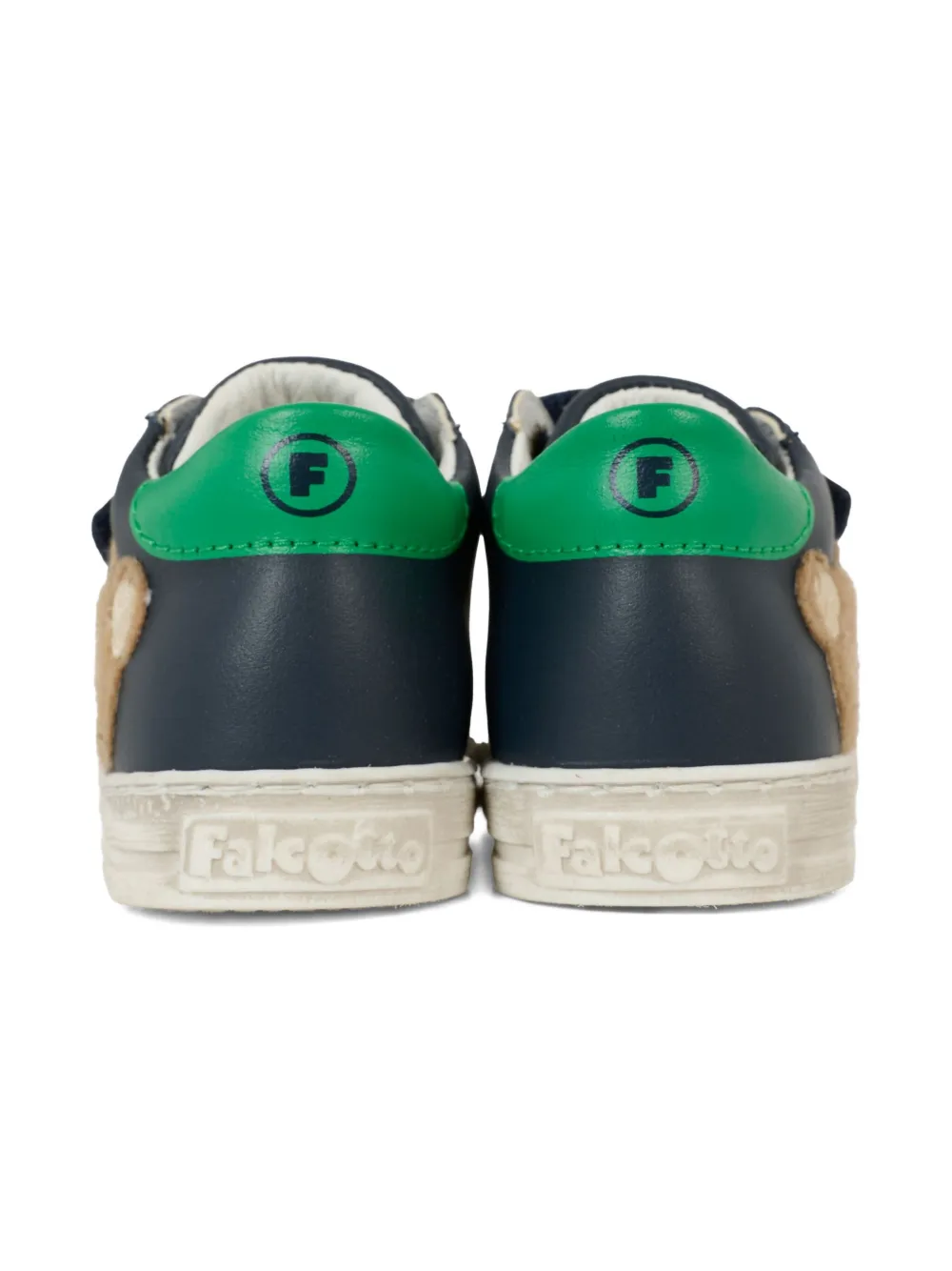 Falcotto teddy-embellished double-strap sneakers Blue