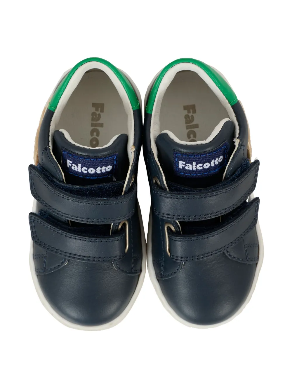 Falcotto teddy-embellished double-strap sneakers Blue