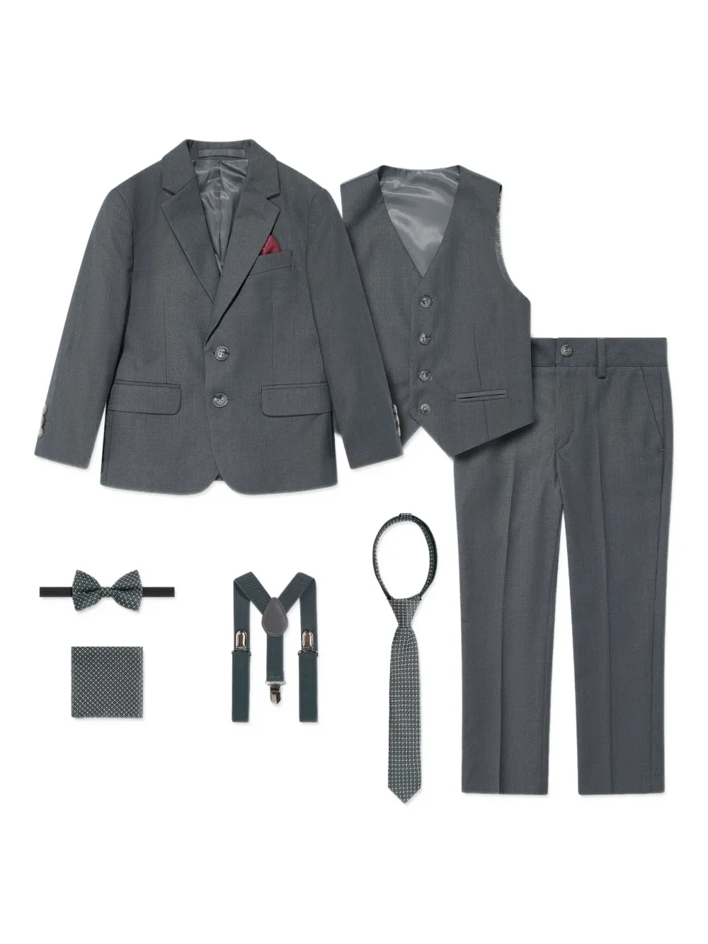 SUITLAB KIDS ジオメトリック スリーピーススーツ - グレー SUITLAB KIDS ジオメトリック スリーピーススーツ - グレー