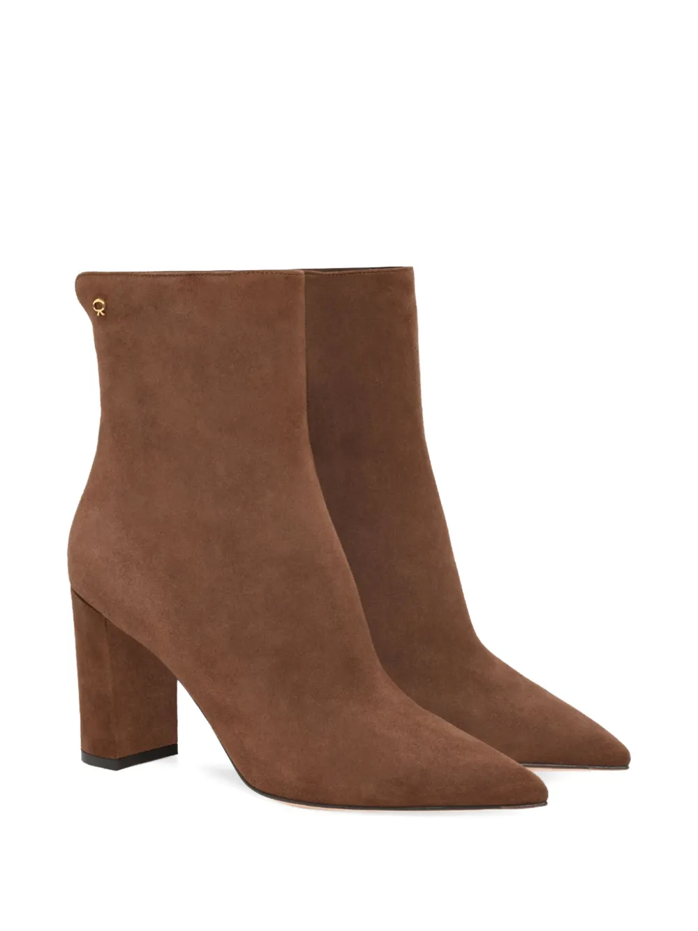 Gianvito Rossi 85mm Lyell pointed-toe ankle boots Brown