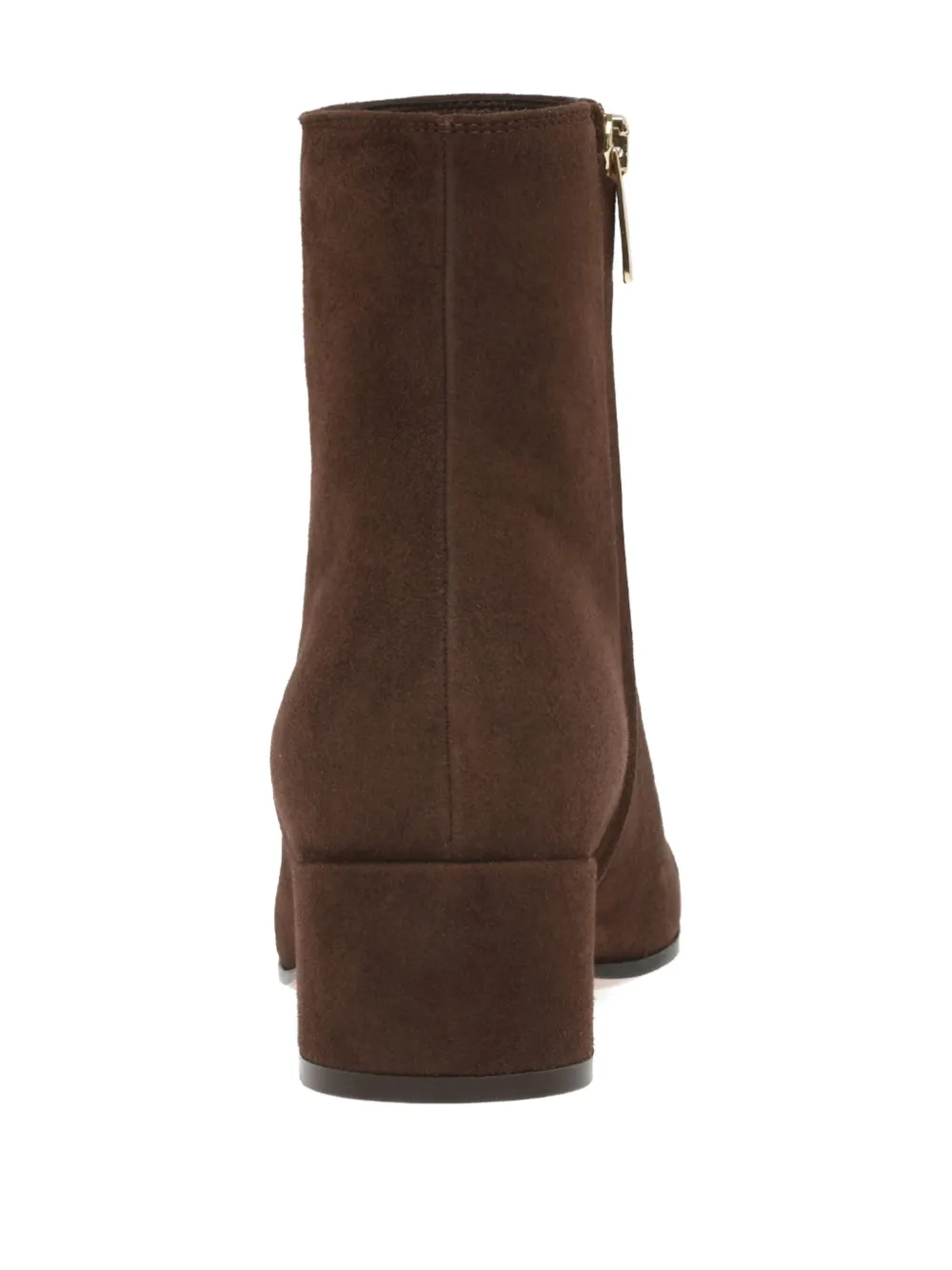 Gianvito Rossi 45mm Joelle zip-detail block-heel ankle boots Brown