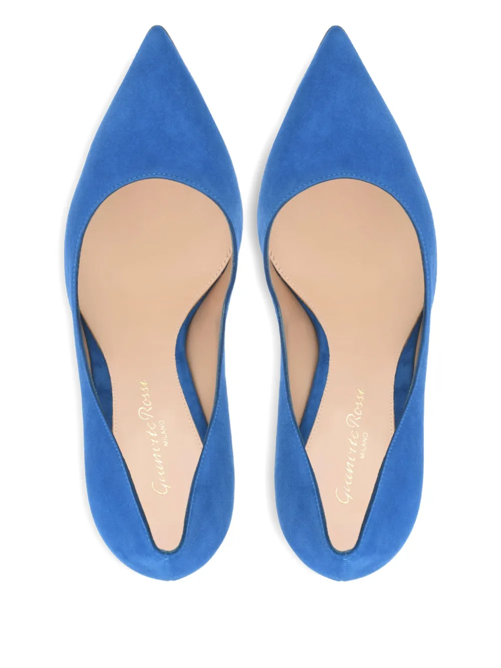 Gianvito Rossi 105mm suede pointed-toe pumps Blue
