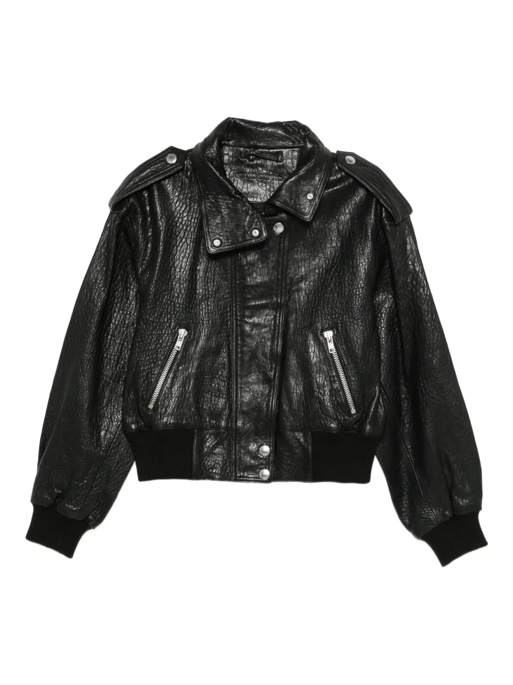STAND STUDIO leather jacket - Nero