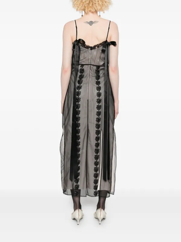 Simone Rocha マルチスリット マキシドレス | ブラック | FARFETCH JP