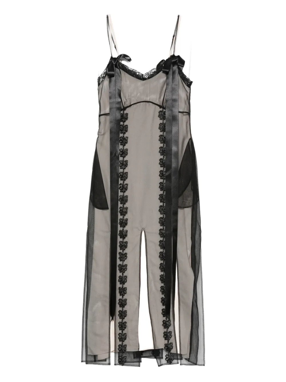 Simone Rocha Multi-split Maxi Dress In Black
