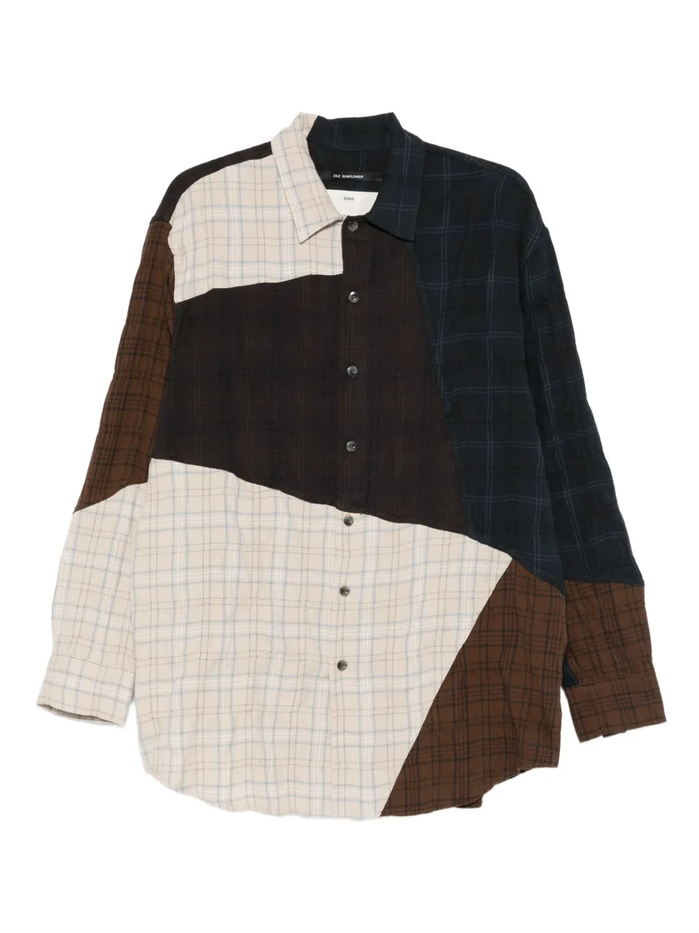 Song For The Mute camisa con cuadros estampados | azul | Image 1