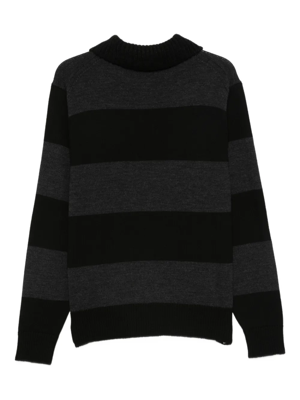 Simone Rocha striped polo sweater - Zwart