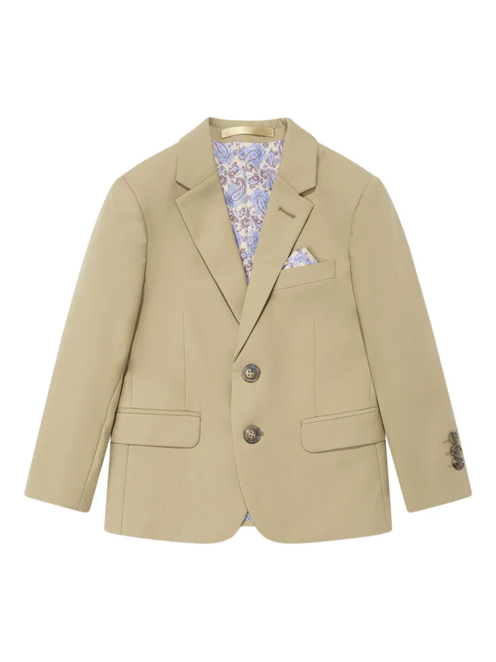 Suitlab Paisley-lined Three-piece Suit Set In Neutral