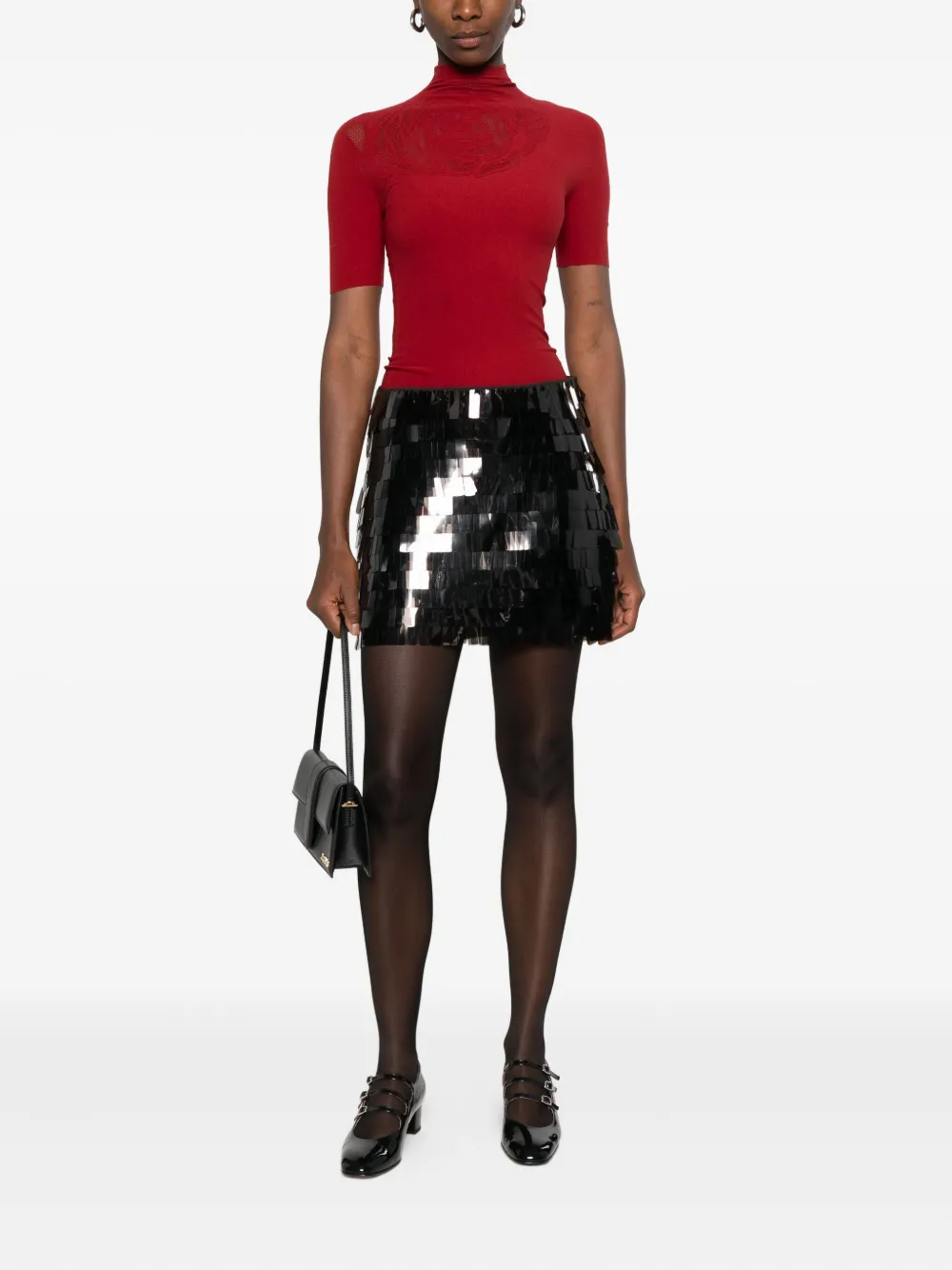 STAUD Max sequin-embellished mini skirt - Bruin