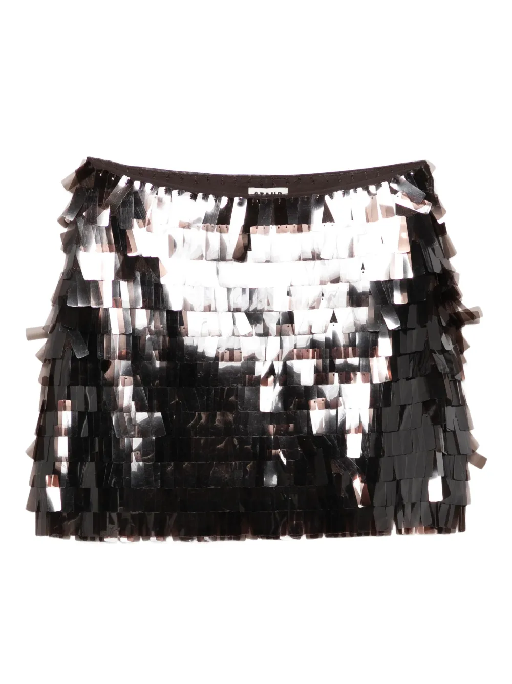 STAUD Max sequin-embellished mini skirt | Brown | Image 1