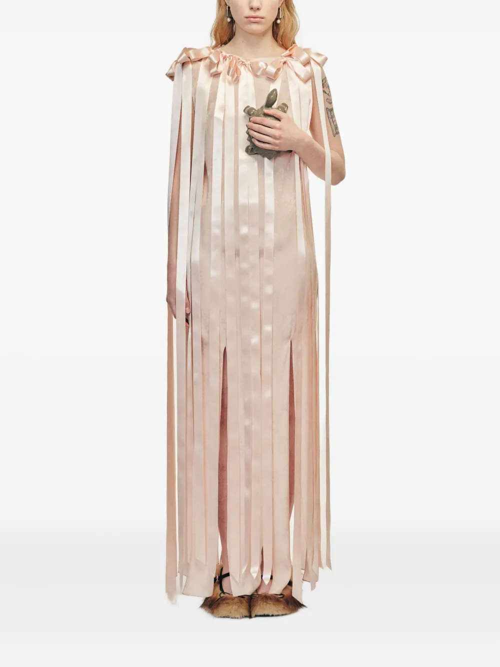 Simone Rocha vestido largo con moño | neutro | Image 1