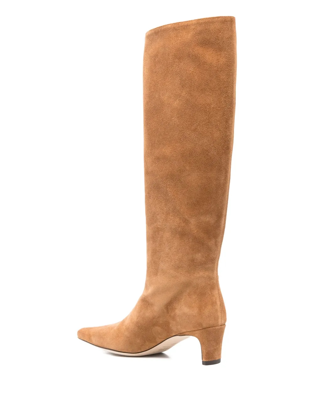Staud Suede Knee-high Boots In Brown