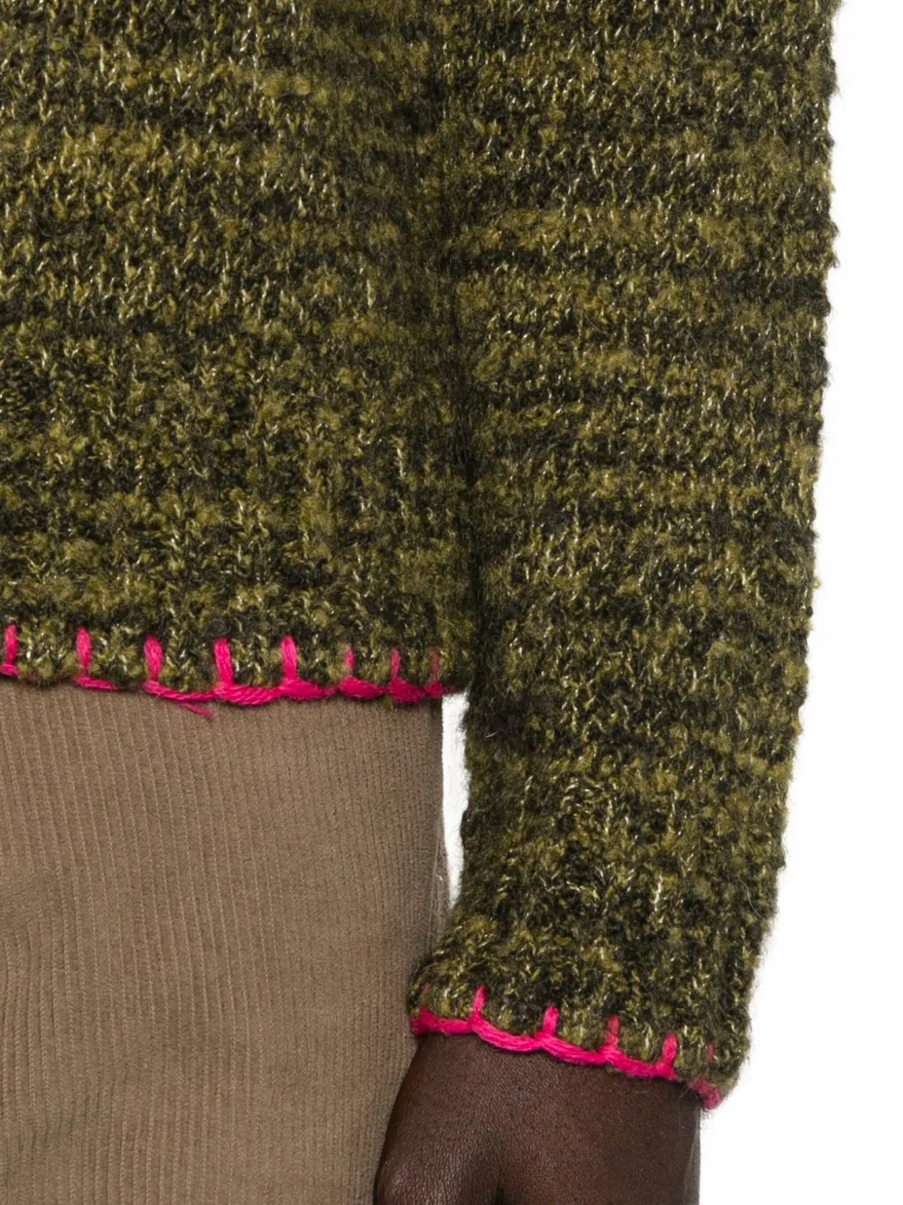 Sunflower Frederik Contrast Sweater In Green
