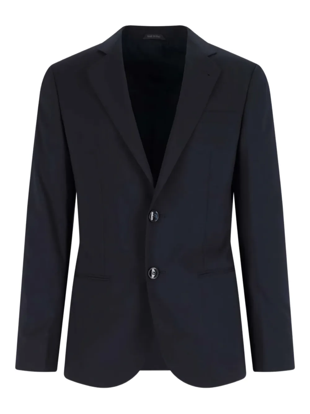 Giorgio Armani three-button wool suit Blauw