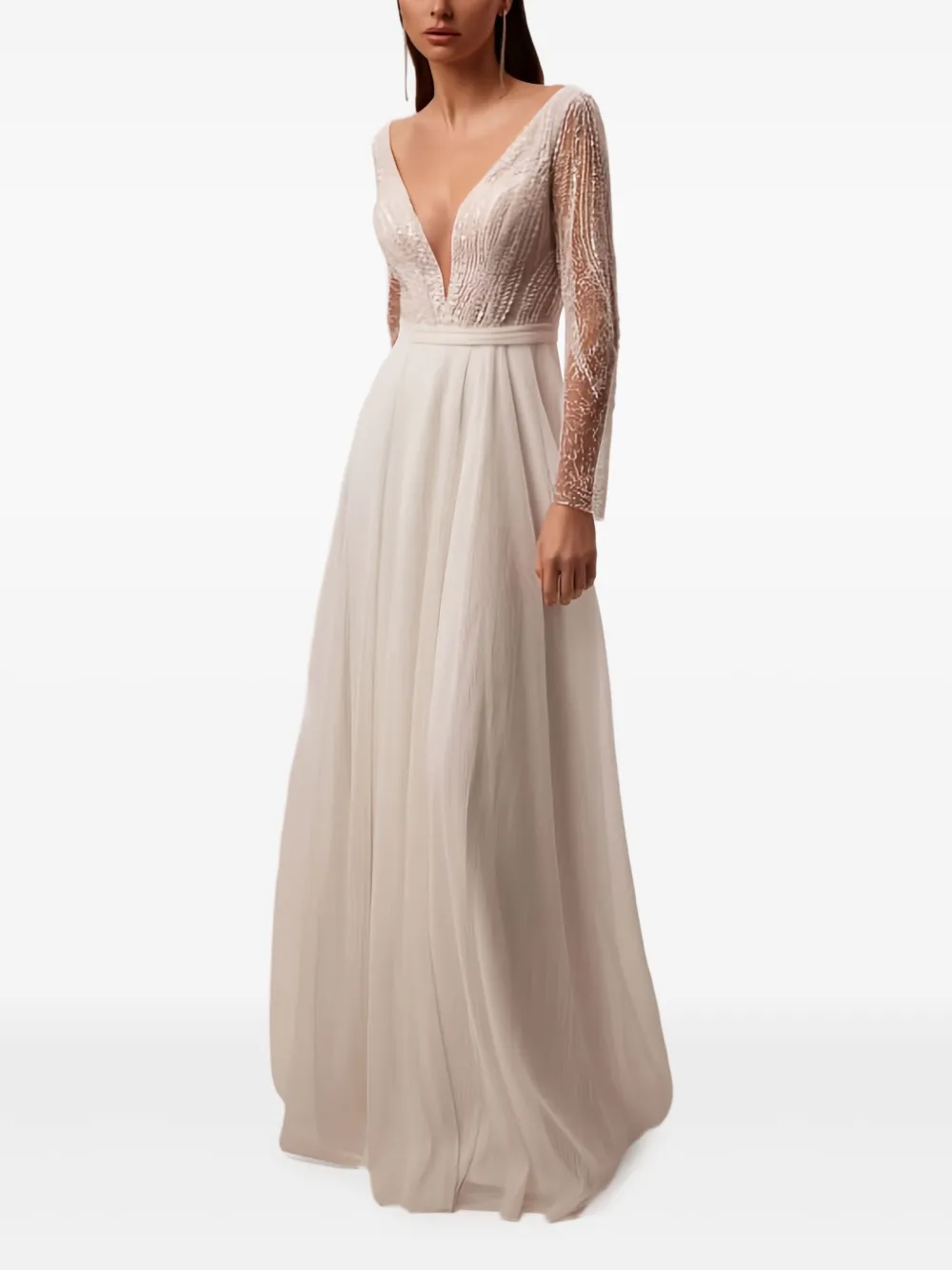 Milla Nova embellished V-neck dress | White | Image 1