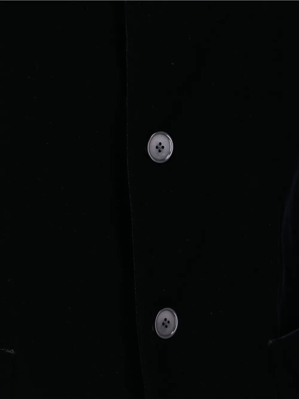 Giorgio Armani velvet mandarin-collar blazer Zwart