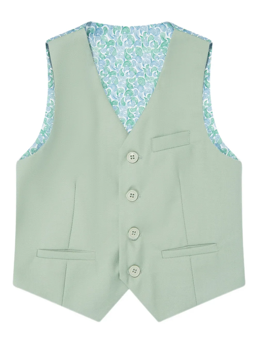 Suitlab Paisley-print Details Suit In Green