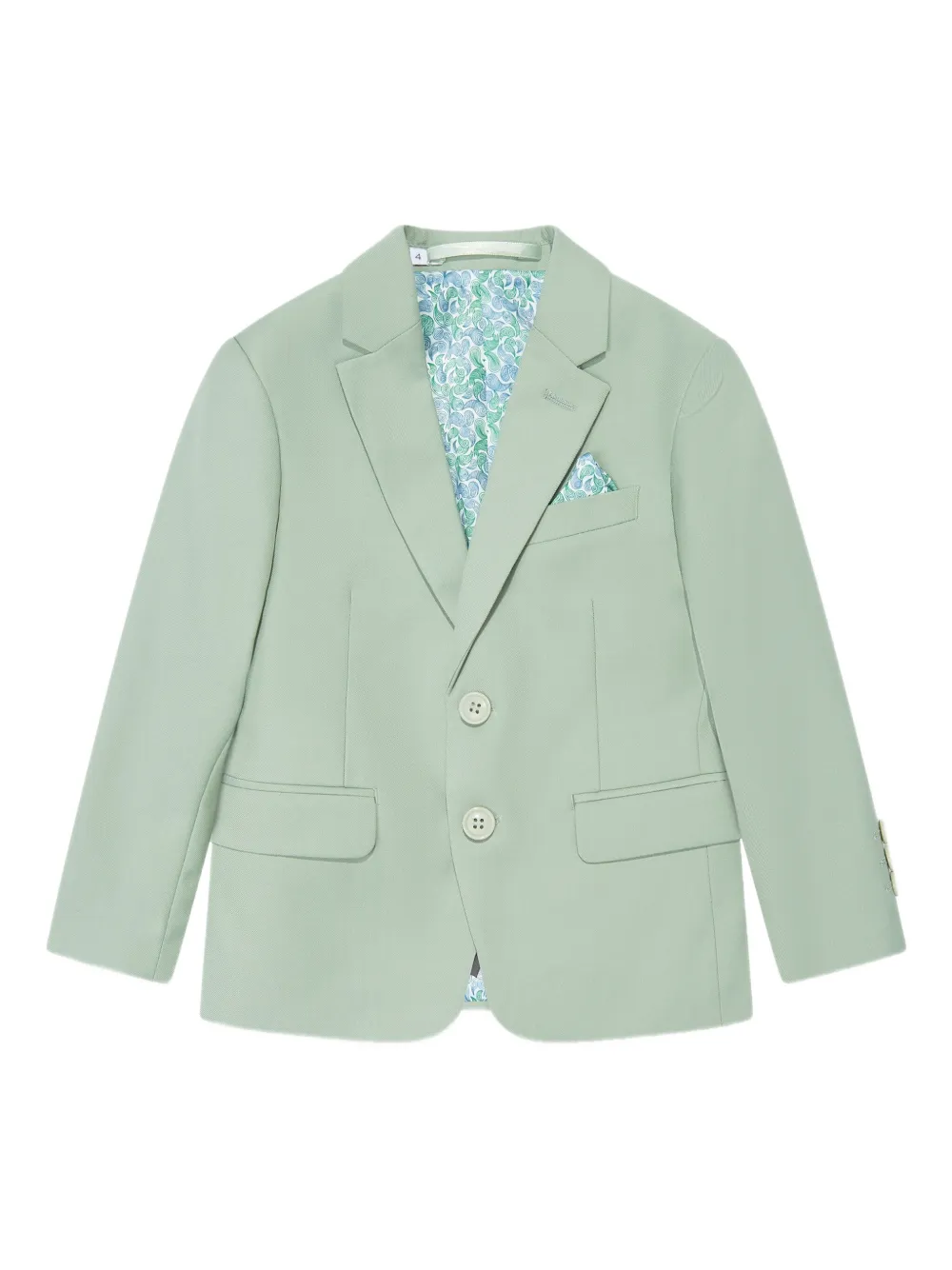 SUITLAB KIDS paisley-print details suit - グリーン SUITLAB KIDS paisley-print details suit - グリーン