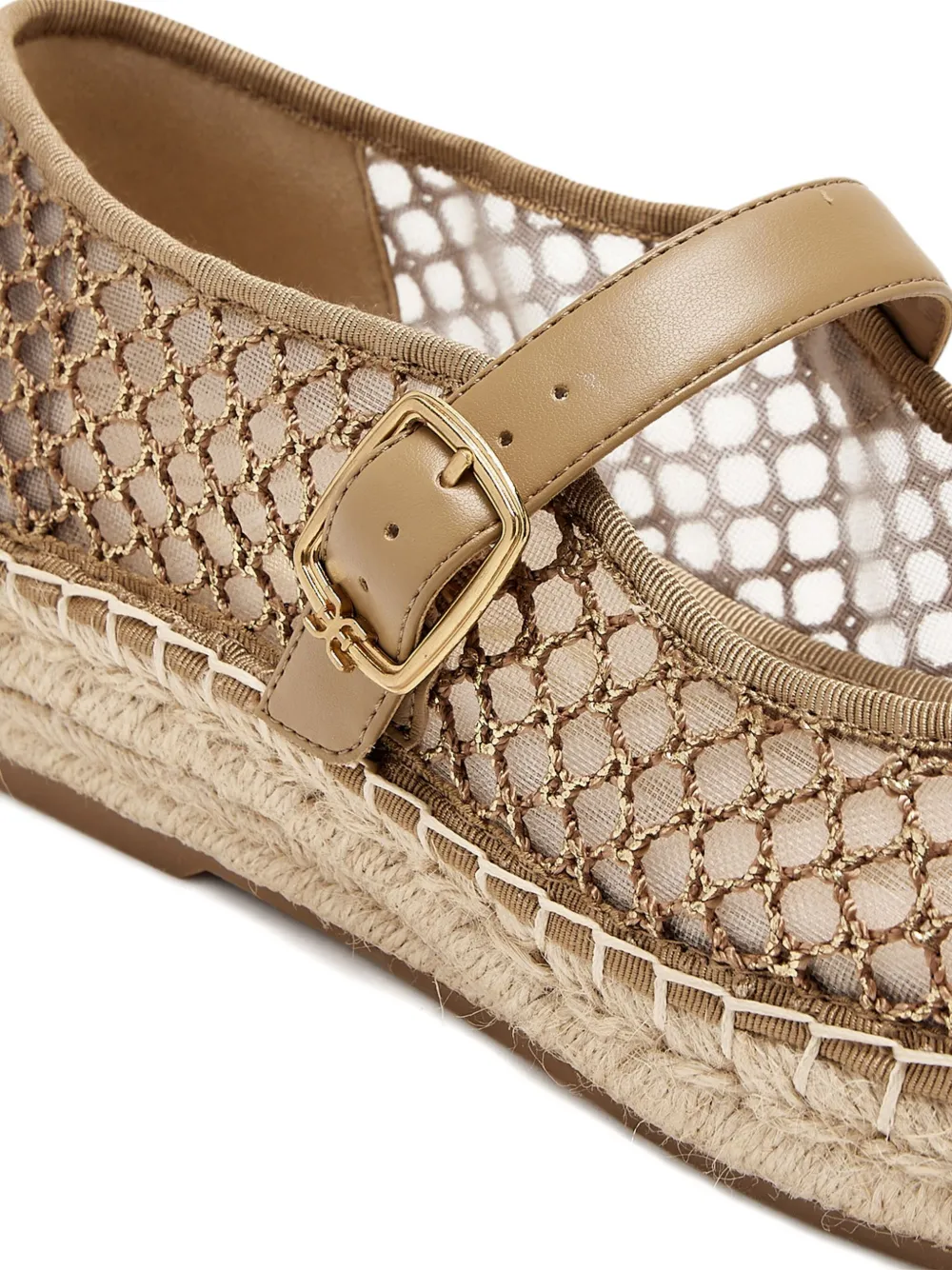 Sam Edelman Mackie espadrilles met mesh en gespsluiting Goud
