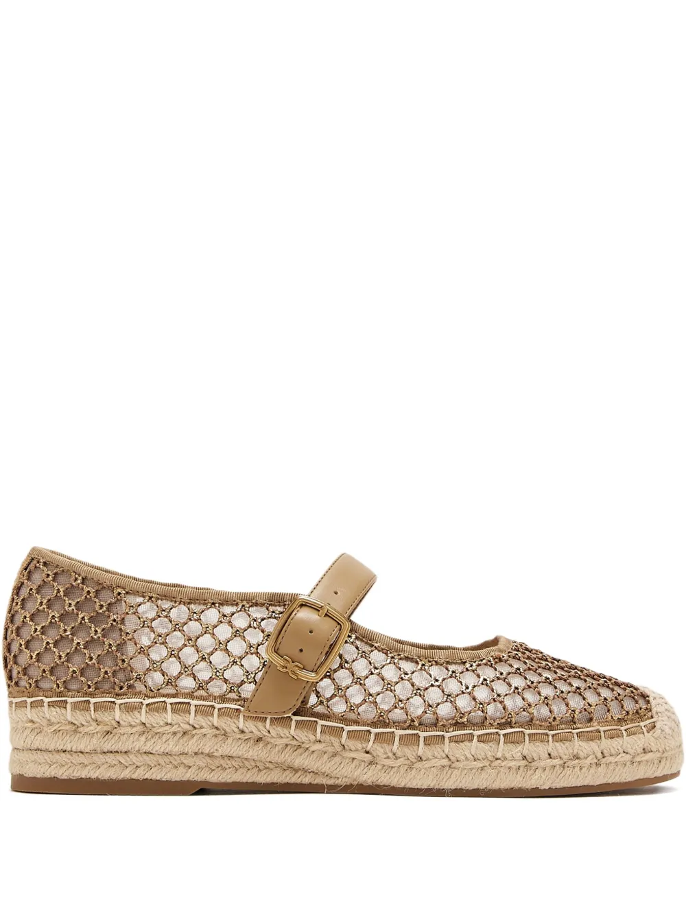 Sam Edelman Mackie espadrilles met mesh en gespsluiting Goud