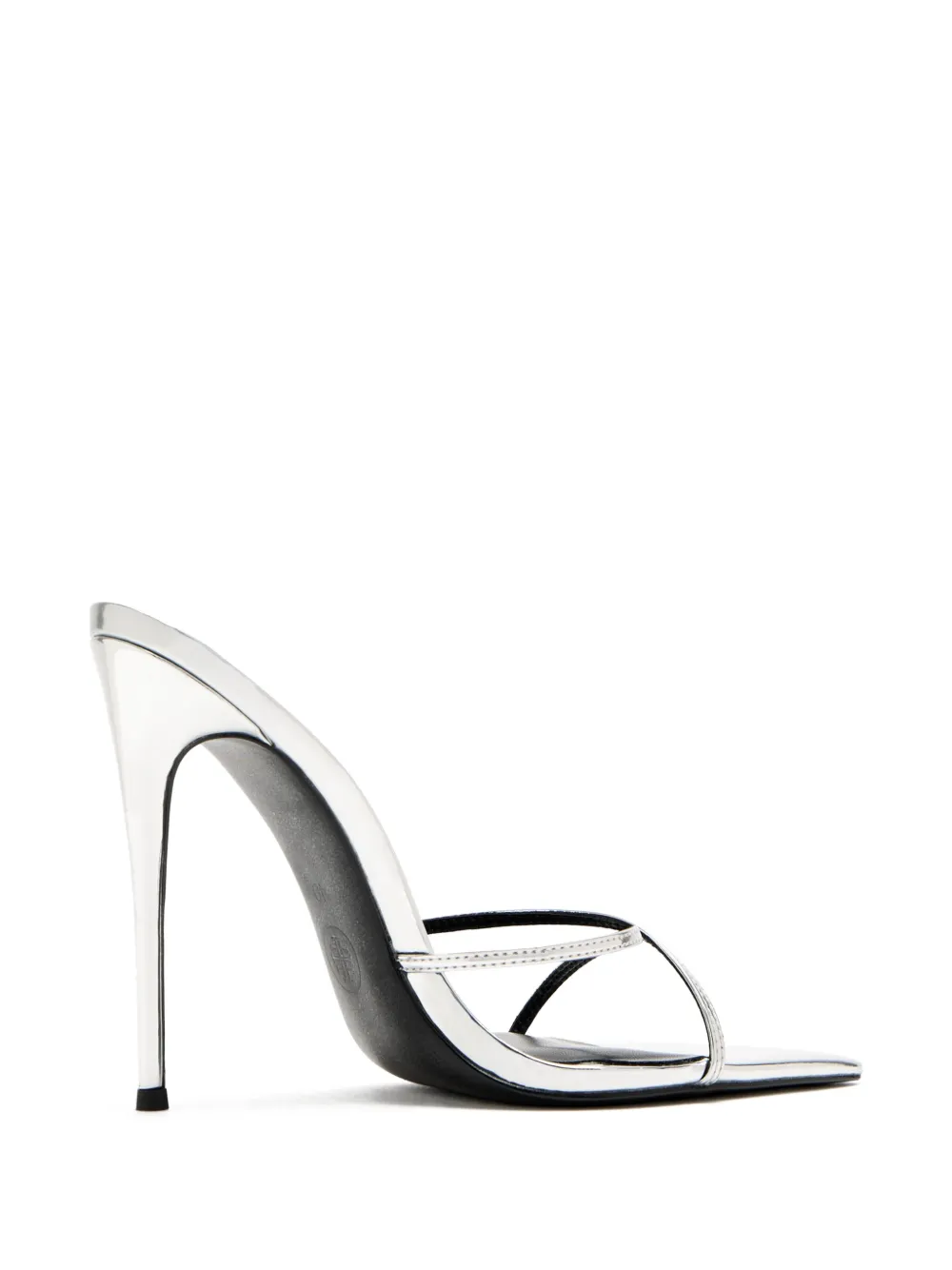 Femme La 120 mm Donatella metallic stiletto sandalen Zilver