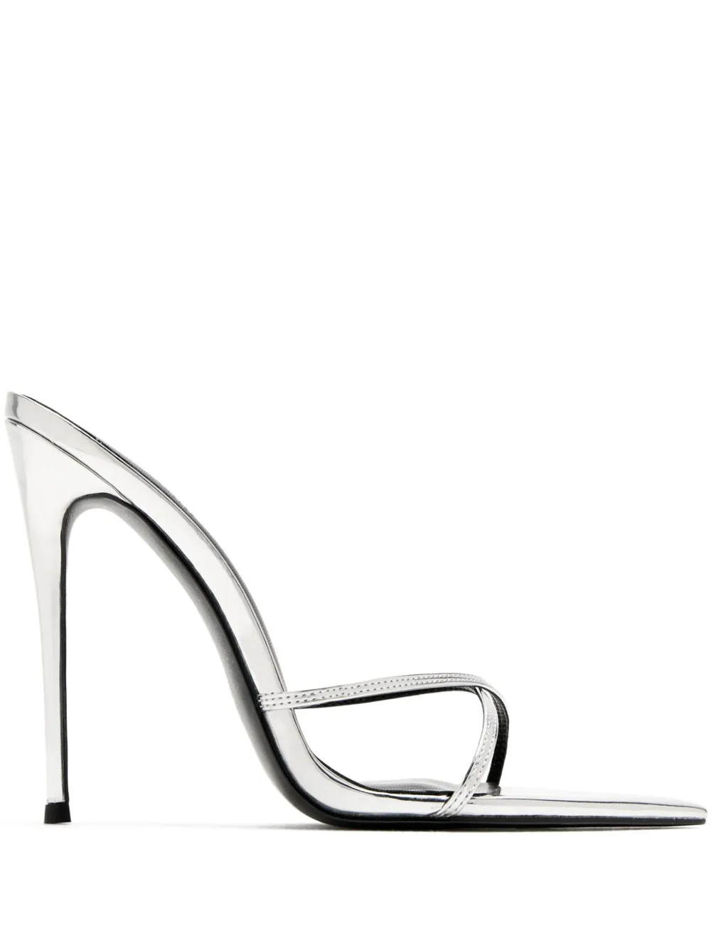 Femme La 120mm Donatella metallic stiletto sandals Silver
