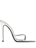 Femme La 120mm Donatella metallic stiletto sandals - Silver