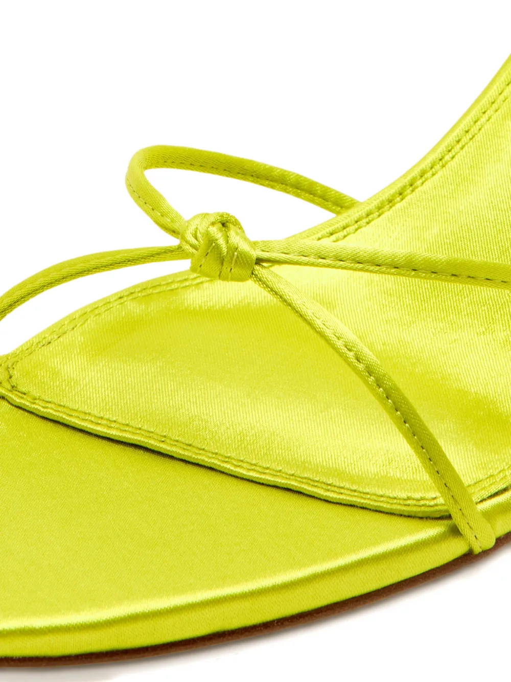 Femme La 55mm Maeve knotted satin sandals Yellow