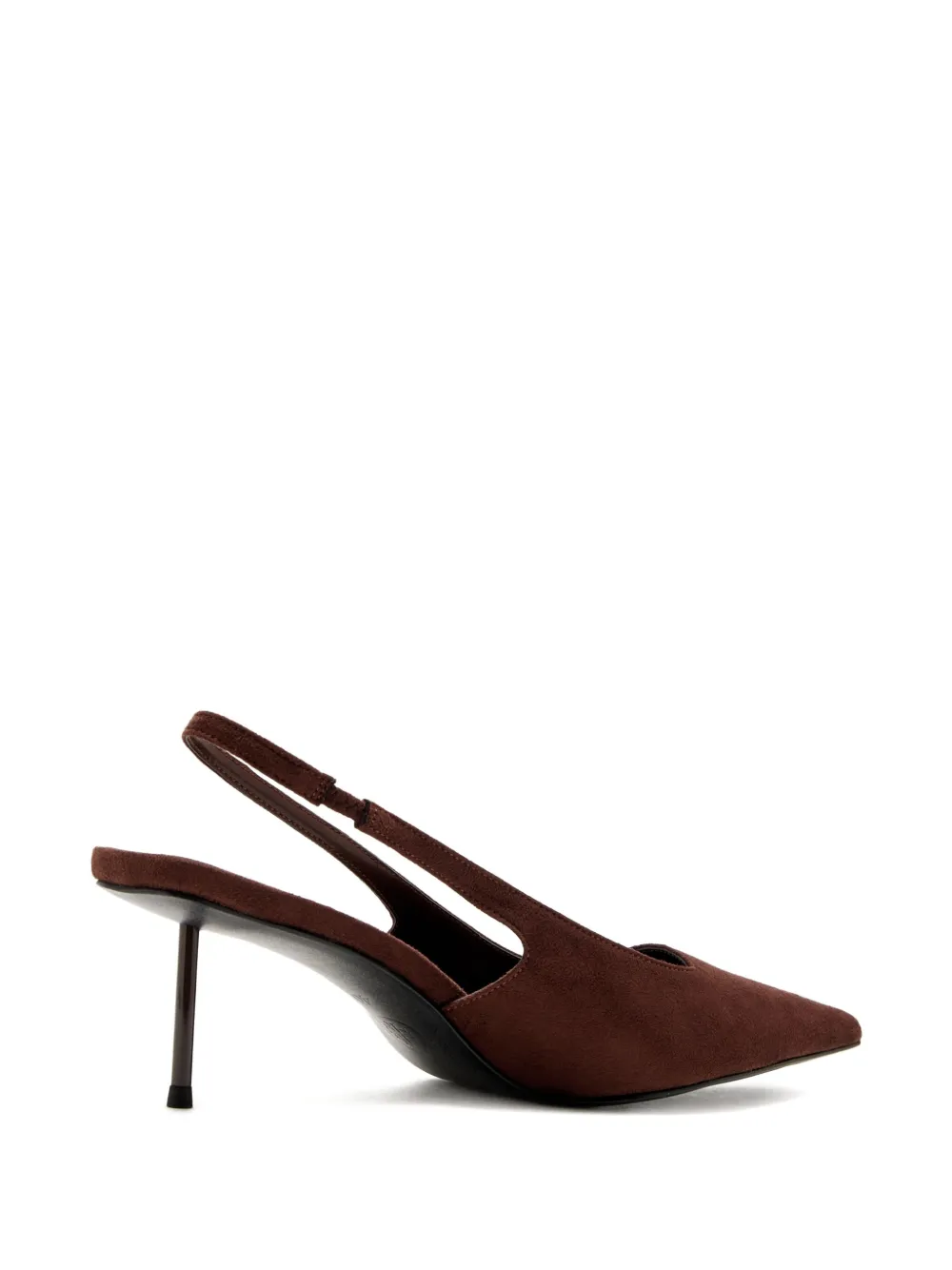 Femme La 55mm G55 Slingback Pointed-toe Pumps In Brown